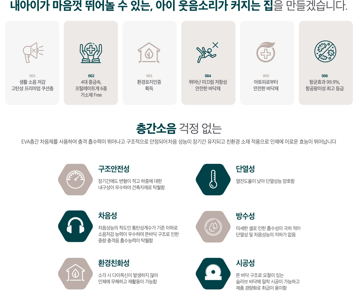 층간소음 저감 특화설계